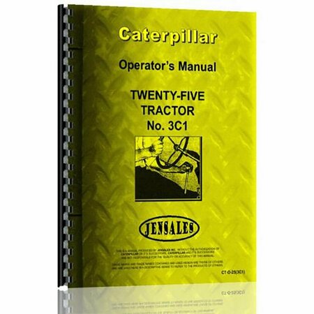 AFTERMARKET Fits Caterpillar 25 Equipment Operator Manual (New) (CT-O-25(3C1)) RAP68454